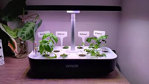 Hydroponics Growing System, OMOTE Hydroponic Garden for Indoor Plants, Herb Garden with 36W 80...