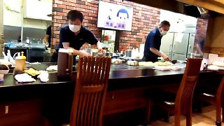 Okonomiyaki Restaurant in Japan