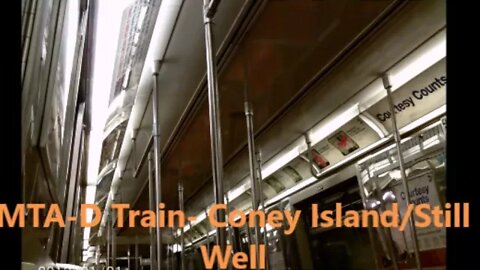 MTA D Train, Coney Island, West 4 Street Washington Sq, to Broadway Lafayette St New York City Tra