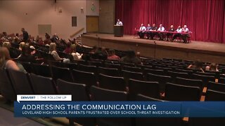 Loveland HS parents voice frustrations over school threat investigation, communication lag