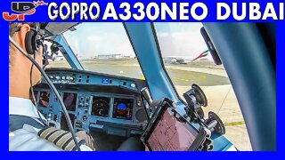 Airbus A330NEO Departing DUBAI | GoPro Flight Deck View