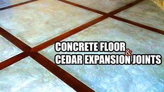 Custom ICF Waterfront Home - Rocky Bay Part 7 - Cedar Expansion Joints in a Concrete Floor