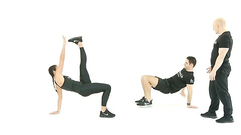 Strength Exercise: Crab Position Toe Taps