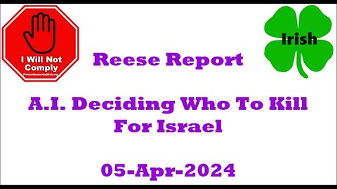 A.I. Deciding Who To Kill For Israel 05-Apr-2024
