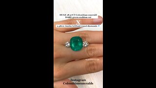 Huge Rare 18.37 Carat Certified Minor oil Dark Green loose Colombian emerald cushion cut