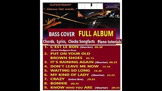 Bass cover Supertramp "FAMOUS" Album _ Chords, Lyrics, Piano, MORE