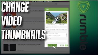 How to change EXISTING VIDEO'S THUMBNAIL on Rumble : Rumble Basic Tutorial