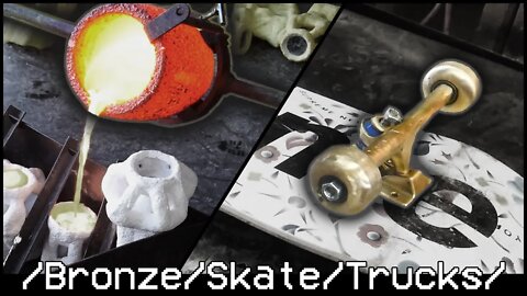 Foundry: Cast Bronze Skate Trucks + Wheels, fully functioning