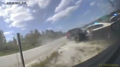 FHP trooper crashes into vehicle to save Polk Co deputy’s life during police chase