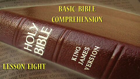 Basic Bible Comprehension - Lesson Eight