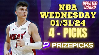 #PRIZEPICKS | BEST PICKS FOR #NBA WEDNESDAY | 01/31/24 | BEST BETS | #BASKETBALL | TODAY | PROP BETS