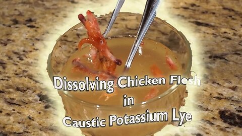 Flesh-Eating Potassium Lye Dissolves Chicken Flesh And Turns To Soap! |Hydraulic Press Action Extra|