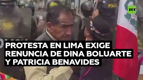Manifestación en Lima exige la renuncia de la presidenta Dina Boluarte