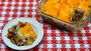 CORNED BEEF AND CABBAGE BAKE!! LEFTOVER MAKEOVER!!