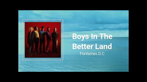 Fontaines D.C - Boys In The Better Land (Lyrics)