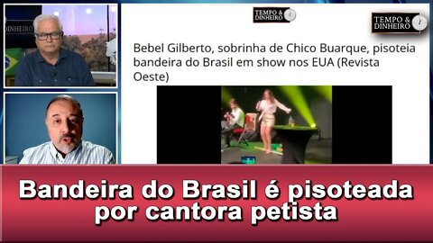 Repúdio: Bandeira do Brasil é pisoteada por cantora petista Bebel sobrinha de Chico Buarque