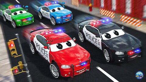 Monster Trucks vs Police Cars - Action-Packed Chase to Catch the Monster Trucks