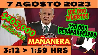 💩🐣👶 AMLITO | Mañanera *Lunes 7 de Agosto 2023* | El gansito veloz 3:12 a 1:59.