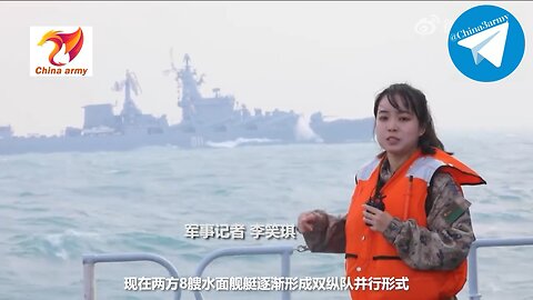 Footage from the beginning of the Russian-Chinese Exercise
