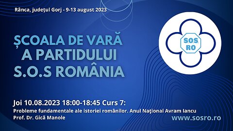 Probleme fundamentale ale istoriei românilor. Anul Naţional Avram Iancu - Prof. Dr. Gică Manole