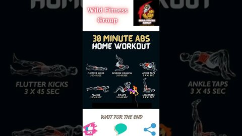 🔥30 minutes home abs workout🔥#shorts🔥#wildfitnessgroup🔥15 July 2022🔥