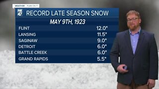 Late season snow to above average temps in May