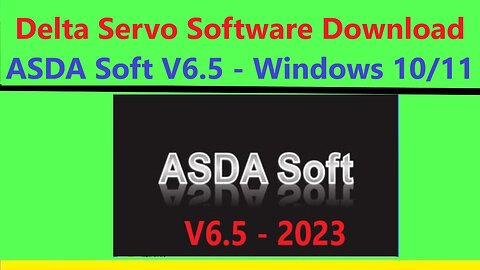 SV0014 - Delta servo software - ASDA Soft v6.5 dowload free on Windows 10 - 11