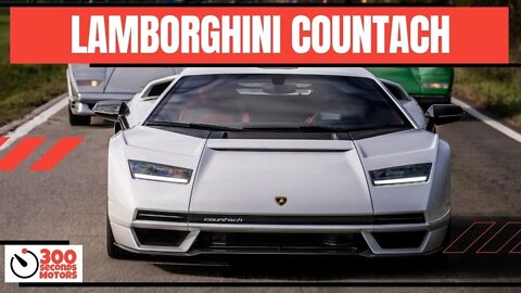 LAMBORGHINI COUNTACH LPI 800-4 on the road with old generations