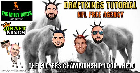 LIVE! DraftKings DFS Tutorial, NFL Free Agency, & The PLAYERS Peek-A-Boo