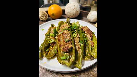 Pork Stuffed Green Pepper