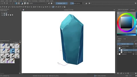krita Tutorial Painting Isometric Game Assets - Crystals