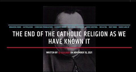 The End Of The Catholic Religion As We Have Known It