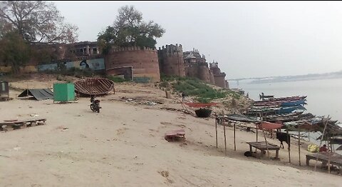 Ramnagar Fort is located on the eastern bank of River Ganges, opposite to Tulsi Ghat, in Varanasi.