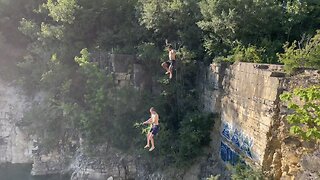 Jumping Off An Abandoned Quarry!