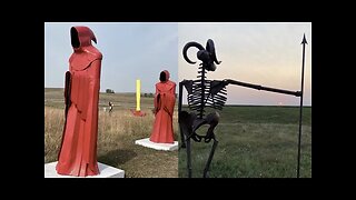 Satanic Sculpture Park Vandalized by Christian's. Those Evil Christian's, How Could They?