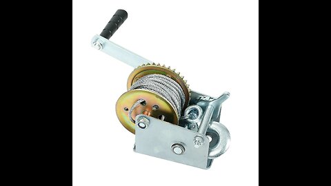 Review Capacity Heavy Duty Hand Winch, Hand Crank Strap Gear Winch with Steel Wire, Manual Oper...