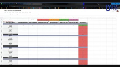 FREE DMO Momentum Tracker for FB Engagement Cheat Sheet