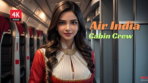 4k Ai Lookbook Girl Air India | cabin crew dress #ailookbookgirl #aibeauty