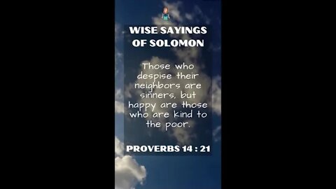 Proverbs 14:21 | NRSV Bible | Wise Sayings of Solomon