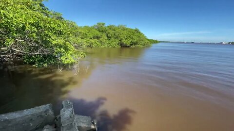 RIO Itabapoana. Último trecho do Itabapoana, na foz em Presidente Kennedy.