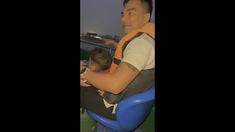 Boating with my family