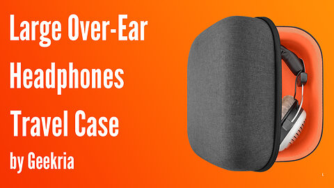 Large Over-Ear Headphones Travel Case, Hard Shell Headset Carrying Case | Geekria