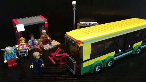 Lego City Bus Station 60154 - Speed build and animation | Gold Puffin Lego Animation