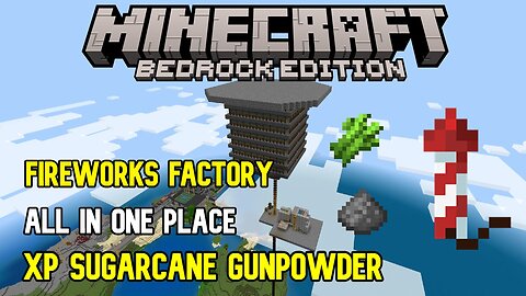 AFK Firework Farm Trouble Shooting (Creeper + Sugarcane Farm) Minecraft Bedrock 1.20 MCPE