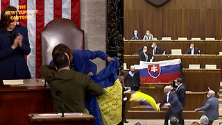 Ukraine flag nonsense: Democrats' US congress vs. Slovak parliament.