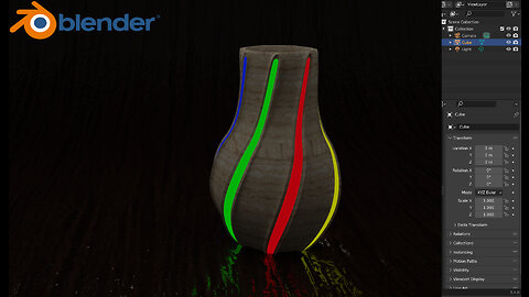 Modeling a lighting vase in blender#16