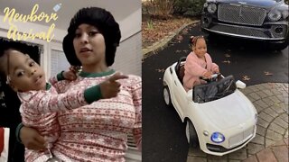 Alexis Skyy Daughter Alaiya Tries The Corvette Corvette TikTok Challenge! 💃🏾