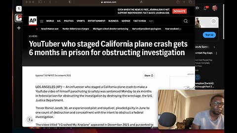 YouTuber staged plane crashed in California gets six months behind bars