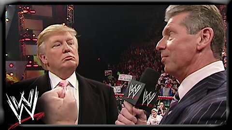 Mr. McMahon and Donald Trump announce the Battle of the Billionaires