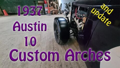 Custom front arches for a 1937 Austin 10 Hot Rod | Flenders | Mud Guards | Wheel Covers